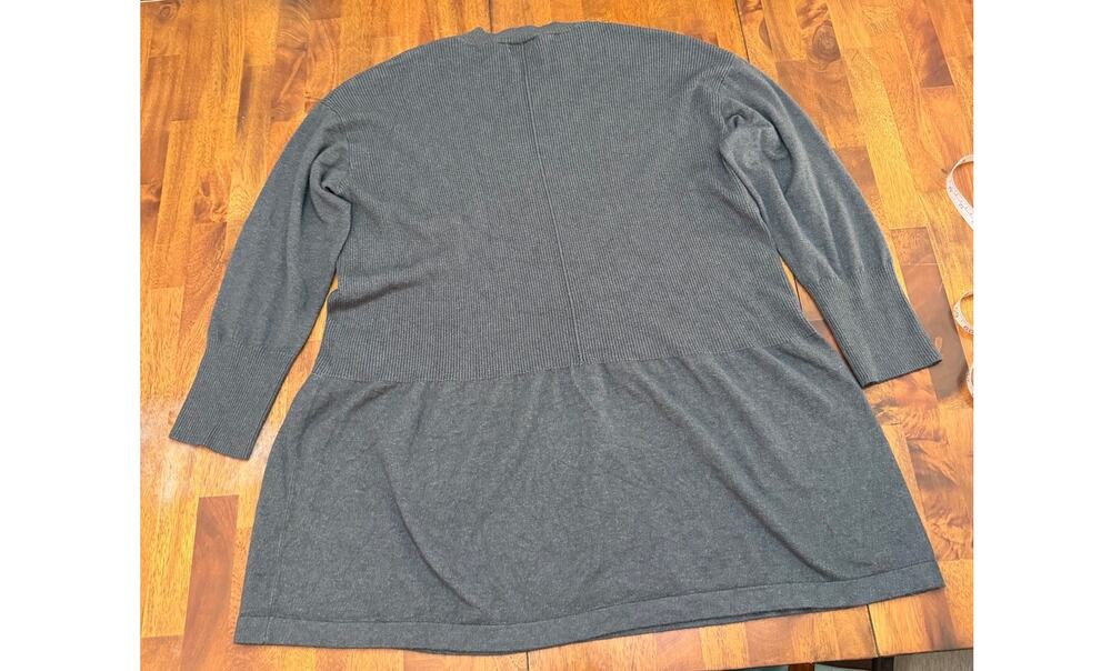 Serra Women’s Gray Rib Knit Sweater Dress Size Large Long Sleeve